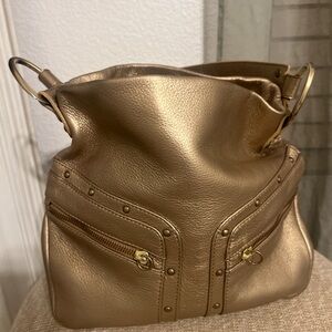Reaction Kenneth Cole Gold Hobo Bag